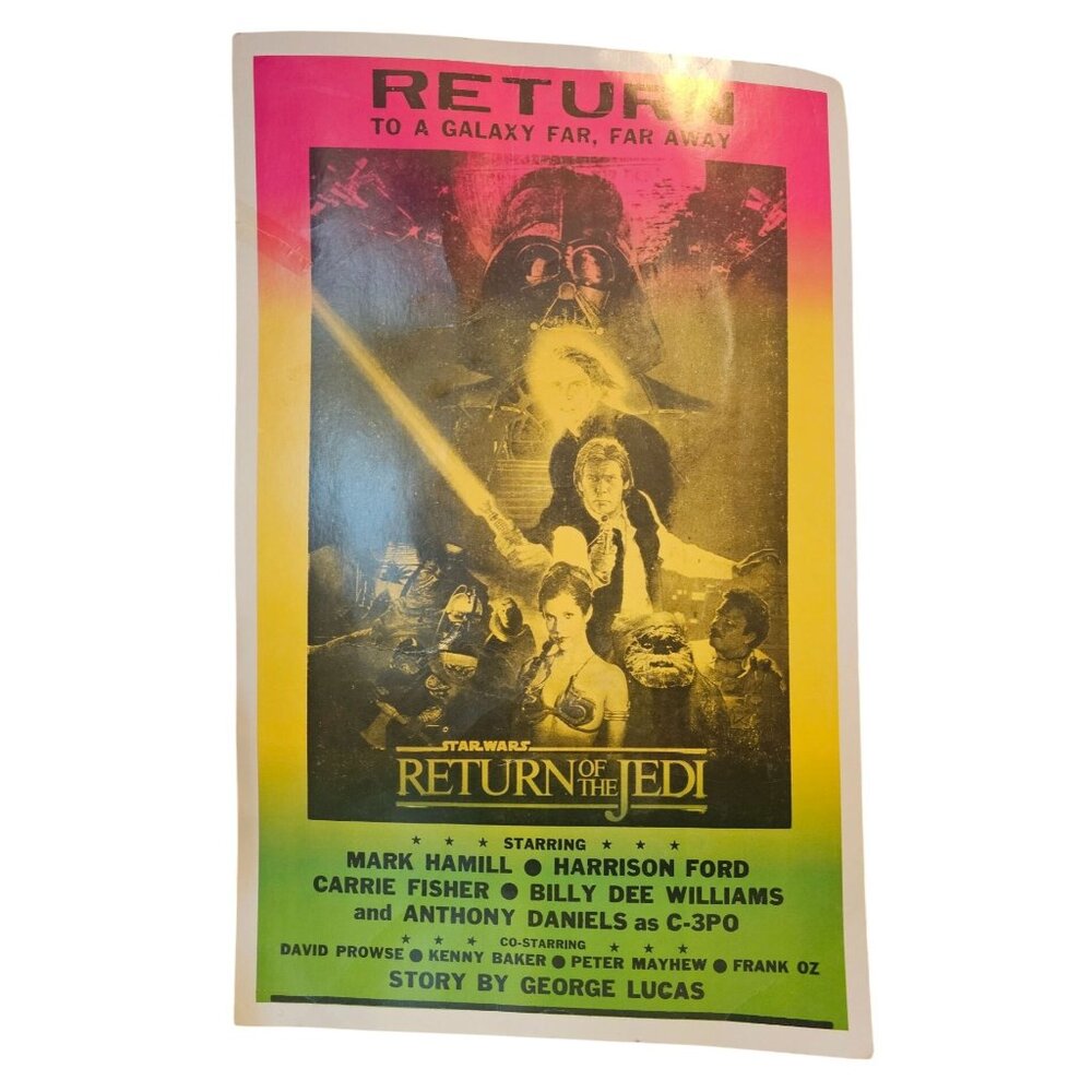 Star Wars Return Of The Jedi 1983 Movie Poster 22"x14" Vintage George Lucas
